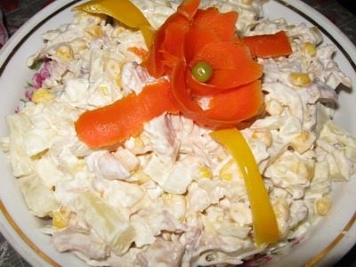 Салат "Курка з ананасом"