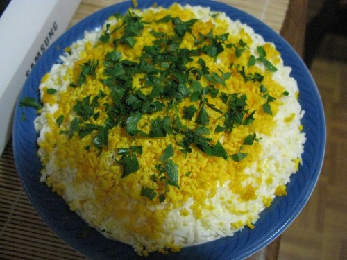 Салат "Ніжність" з сирками і куркою
