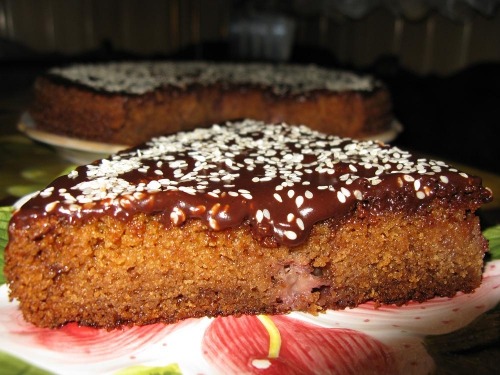 Манник с клубникой на йогурте
