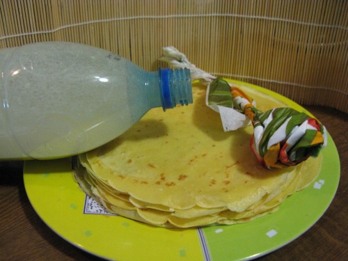 Блины из бутылки
