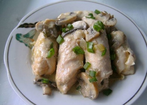 Куриные крученики с грибами
