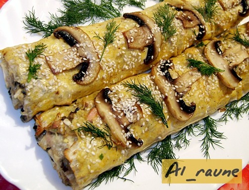 Закусочный рулет из лаваша