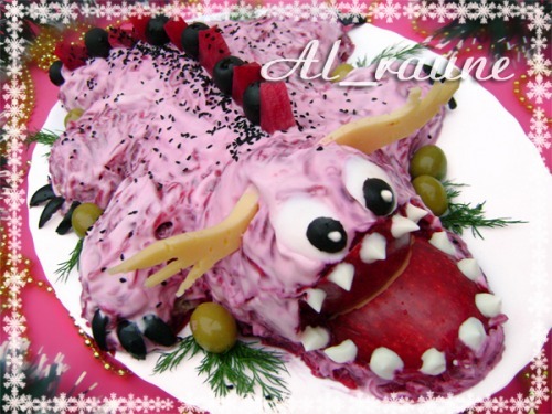 Праздничный салат "Дракончик"