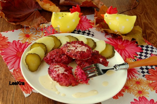 Курячі котлети з овочами і йогуртом