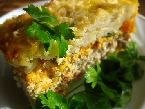 Вермишельная запеканка с мясом