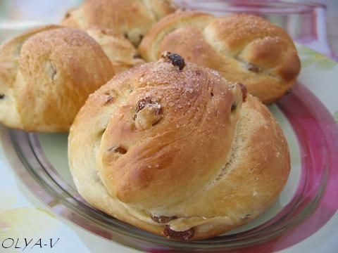 Ванільні булочки з родзинками