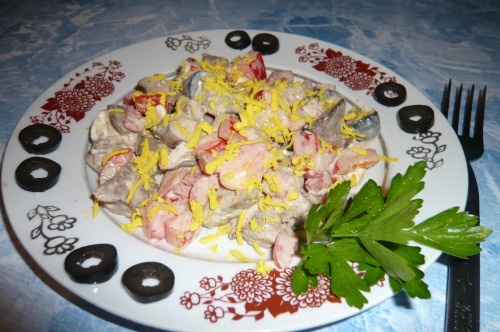 Салат из печени