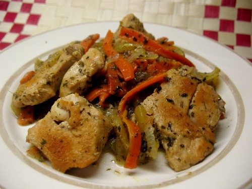 Тушеная курица