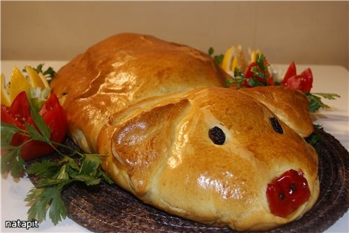 Праздничная кулебяка "Поросёнок"