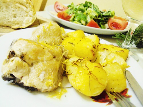 Курица с розмарином и лимоном