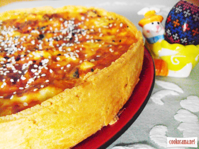 Киш лорен с курицей и овощами