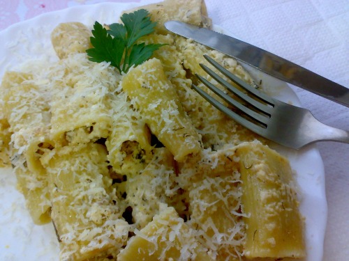 Макароны начиненные фаршем