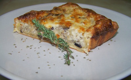 Киш с грибами