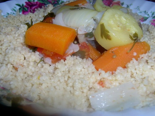 Кускус с овощным бульоном