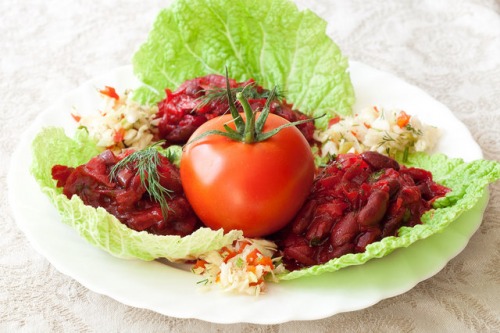 Квасоля з буряком
