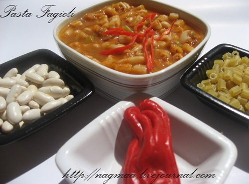 Суп с макаронами и фасолью (Pasta fagioli)