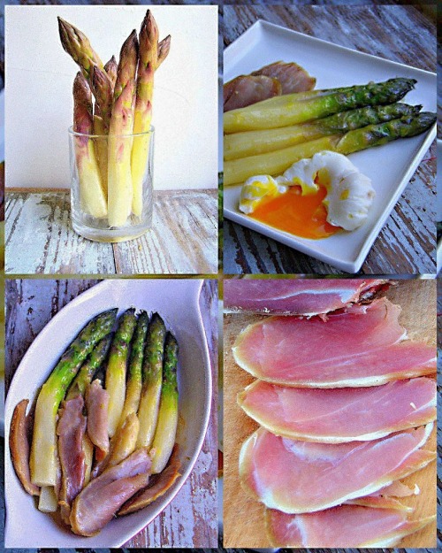 Спаржа с домашним вяленым мясом