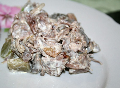 Мясной салат