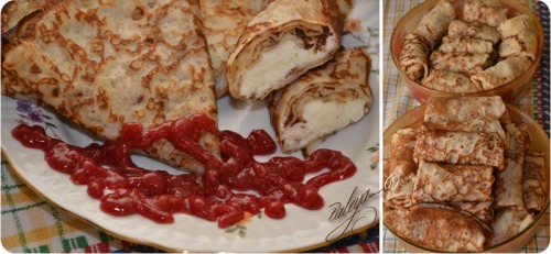 Pancakes with curd