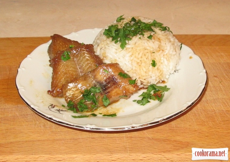 Mintay in soy-honey sauce