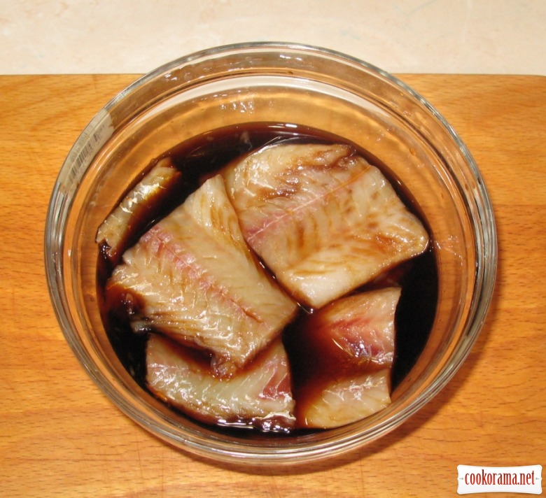 Mintay in soy-honey sauce