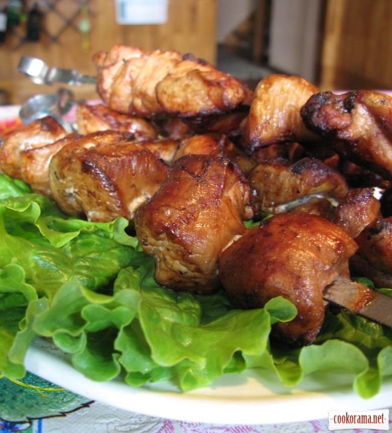 Shashlik in soy sauce