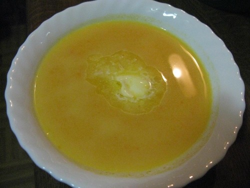 Гарбузовий суп-пюре з галушками