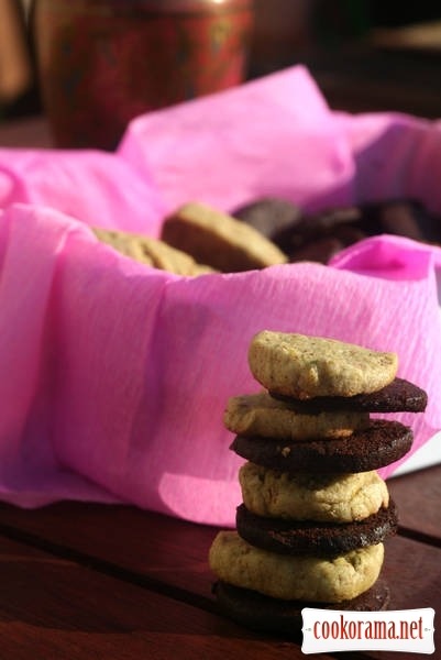 Cookies with chocolate,orange and avokado