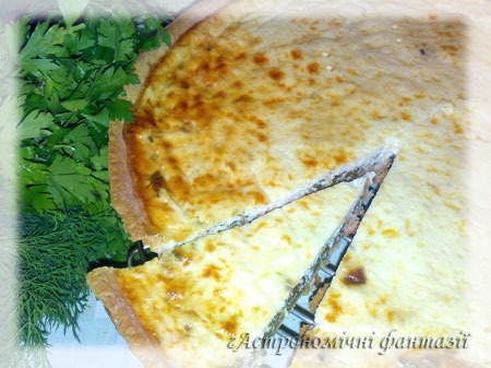Пиріг "а-ля Киш" зі шпинатом та лососем