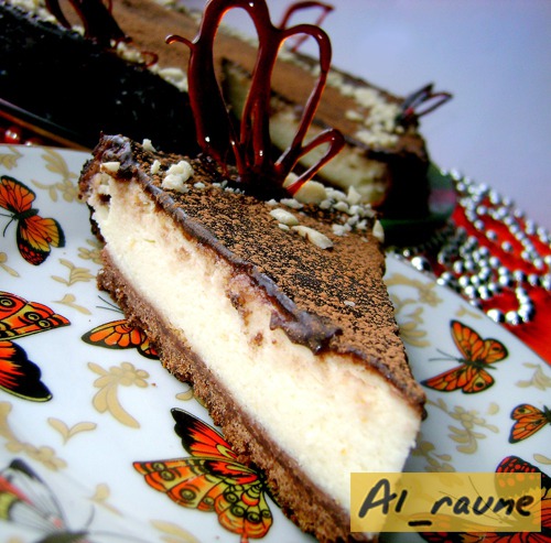 Сирний торт «а-ля Чізкейк» з шоколадним ганашем
