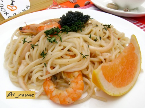 Спагетті з морепродуктами
