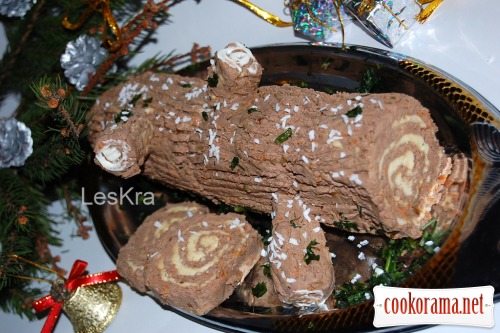 Liver pate «Yule log»