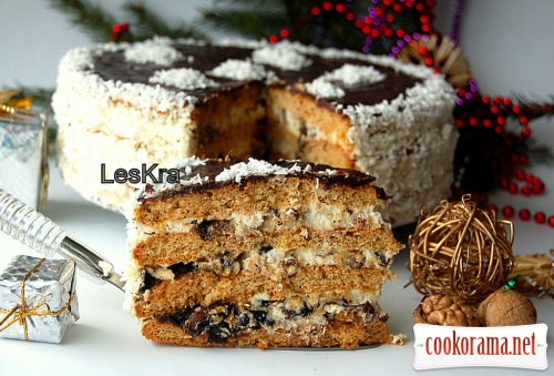 Christmas sour cream honey cake