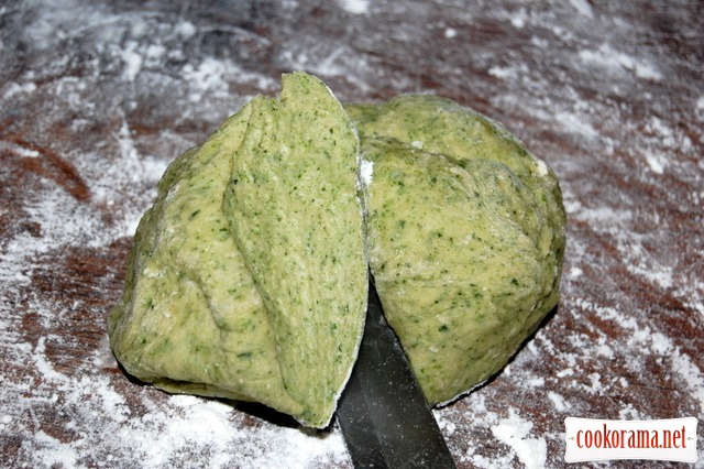 Spinach ravioli with fish stuffing