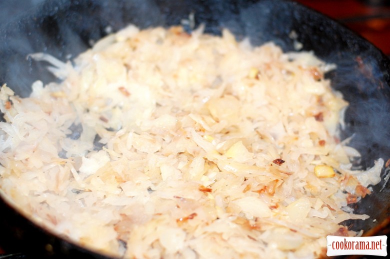 Patties with potatoes and cabbage