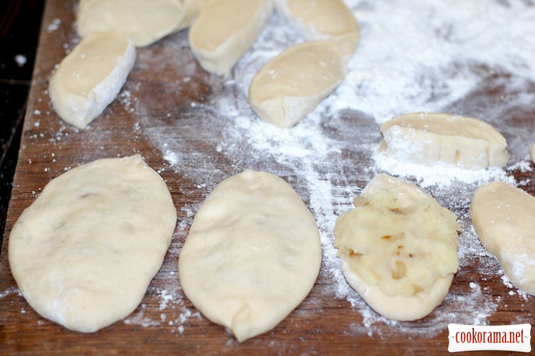 Patties with potatoes and cabbage