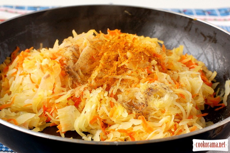 Vareniki with smoked cabbage