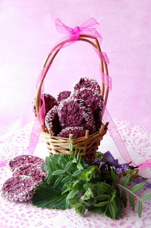 Фиолетовое смородиновое печенье