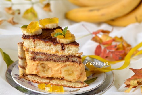 Бананово-гарбузовий торт" Ніжний доторк осені"