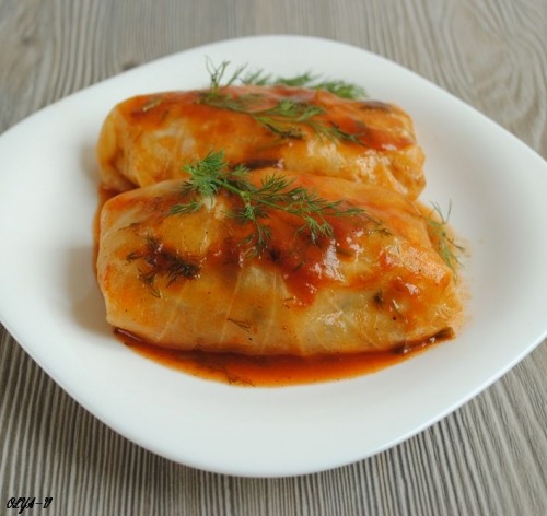 Meatless cabbage rolls