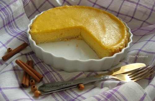 Lemon-pumpkin ricotta tart