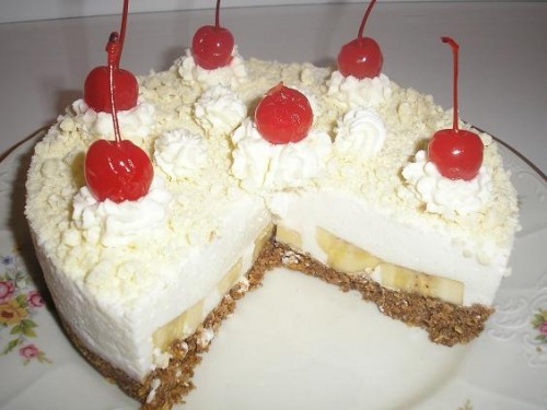 Cheesecake with white chocolate
