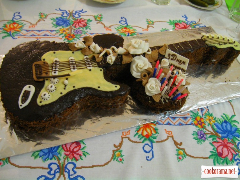 Торт на 18-ти річчя "Електрогітара"