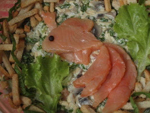 Salad "Golden fish"