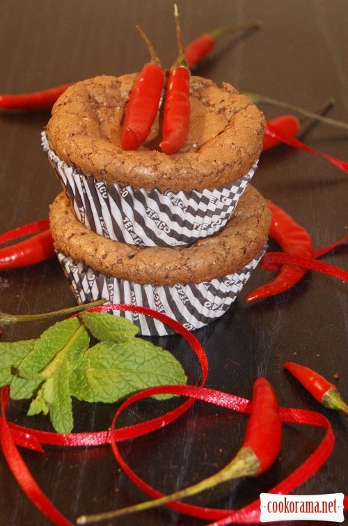 Wet chocolate cakes with chili (gift for Scratch)