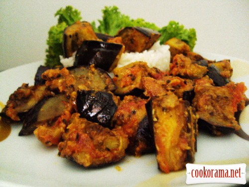 Baingan Atsary (eggplant cooked in a spicy style)