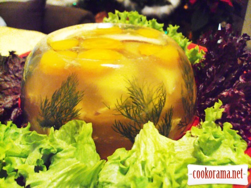 Aspic from cockerel