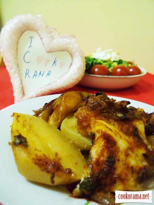 Fish with potatoes in the oven