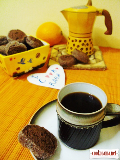 Chocolate biscuits with orange flavor «Puck»