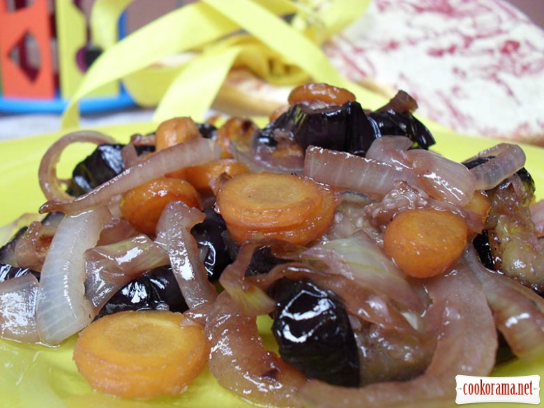 Eggplants in port wine and currant juice